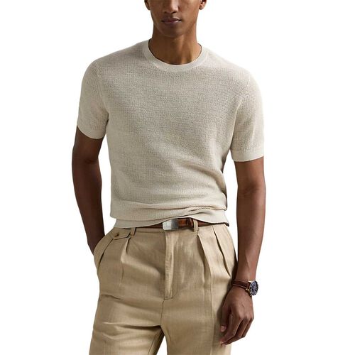 Polo Ralph Lauren Textured Linen Short-Sleeve Sweater